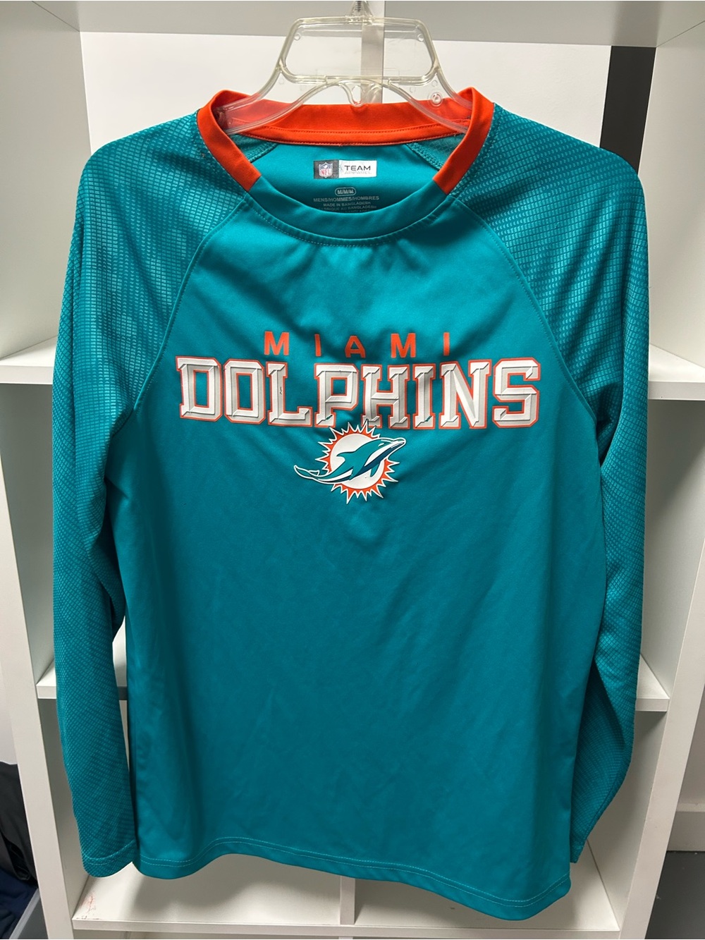 Team Apparel Miami Dolphins Teal and Orange Long Sleeve Shirt